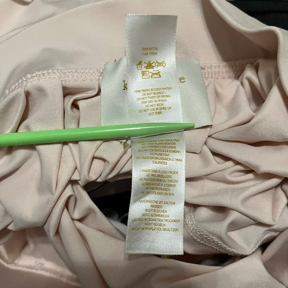 KATE SPADE MINI PLEATED ATHLETIC SKIRT SMALL NUDE LIGHT PEACH COLOR STRETCH PLEA - Picture 4 of 5
